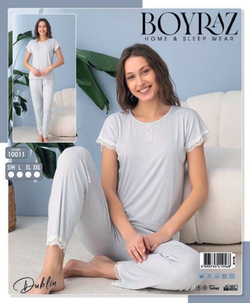 BOYRAZ 10011 DUBLİN KISA KOL PİJAMA TAKIM