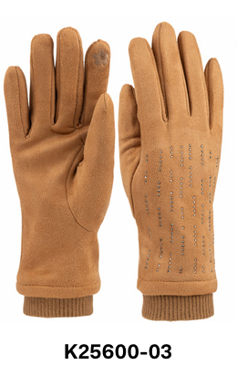 SUYUTTİ K25600-03 BAYAN İTHAL SÜET TAŞLI ELDİVEN