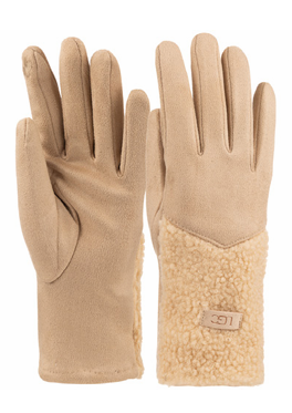 SUYUTTİ K25600-06 BAYAN İTHAL SÜET ŞERPA ELDİVEN