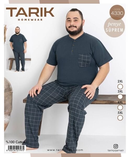 TARIK 4330 ERKEK PENYE BATTAL KISA KOL PİJAMA TKM