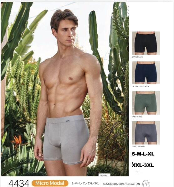 BERRAK 4434 ERKEK BOXER MİCRO MODAL BATTAL 10 LU