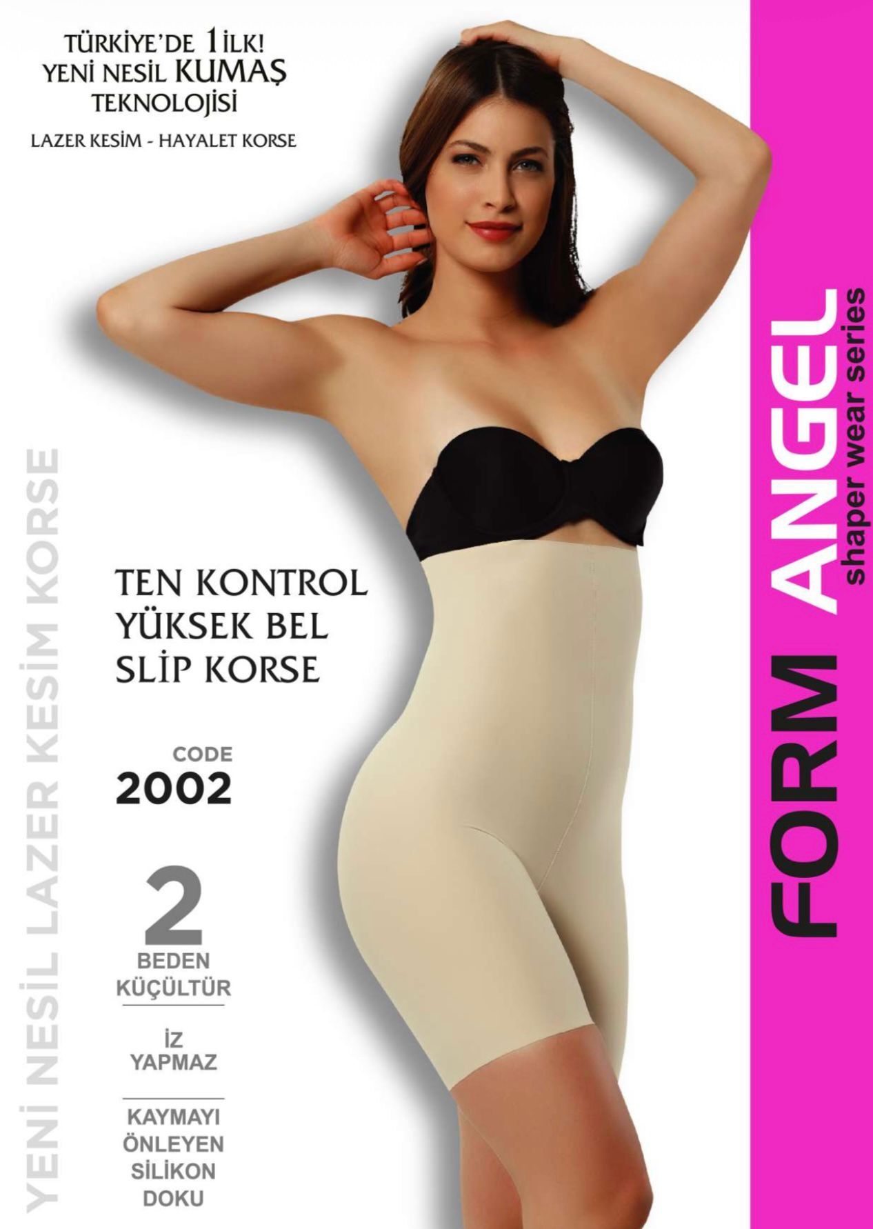 FORM ANGEL 2002-B LAZER KESİM YÜKSEKBEL PAÇA KORSE TEN - 5XL-6XL