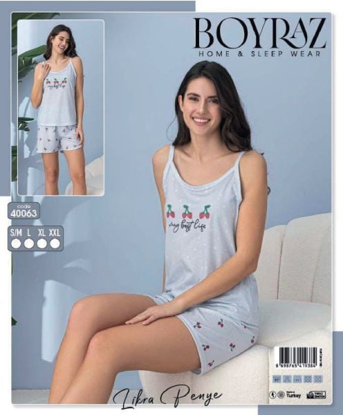 BOYRAZ 40063 DİJİTAL İPASKI ŞORTLU TAKIM