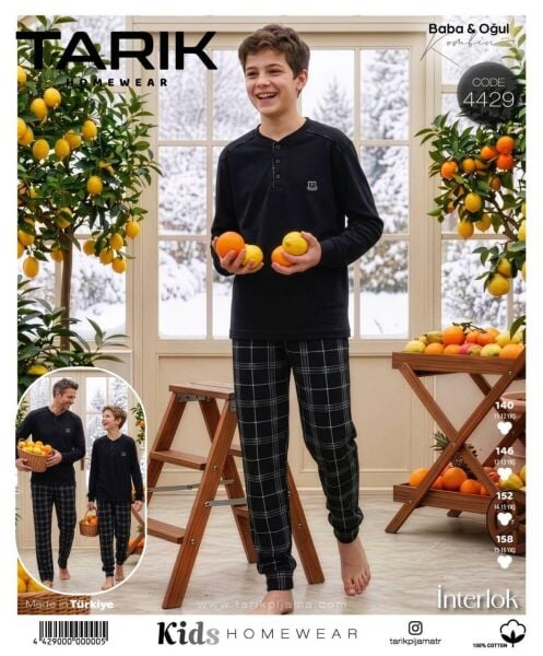 TARIK 4429 ERKEK GES İNTERLOK PİJAMA TAKIM
