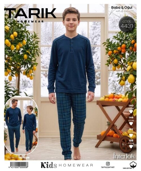 TARIK 4431 ERKEK GES İNTERLOK PİJAMA TAKIM
