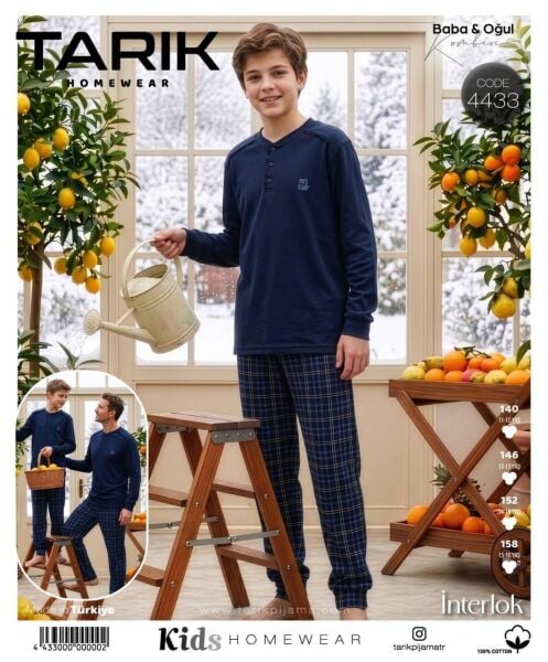 TARIK 4433 ERKEK GES İNTERLOK PİJAMA TAKIM