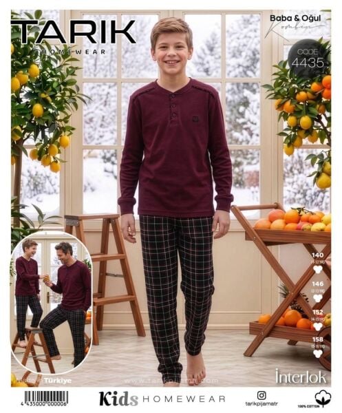 TARIK 4435 ERKEK GES İNTERLOK PİJAMA TAKIM