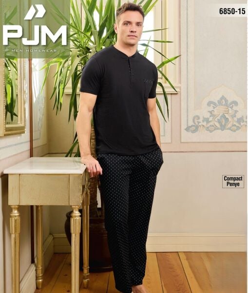 PJM 6850-15 ERKEK PENYE KISA KOL PİJAMA TAKIM