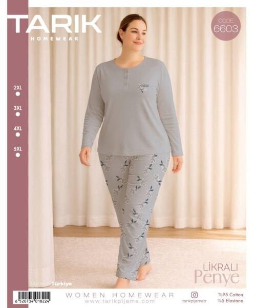TARIK 6603 BAYAN BATTAL PİJAMA TAKIMI