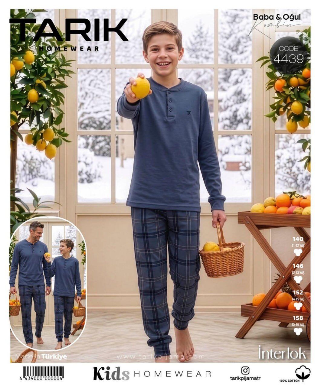 TARIK 4439 ERKEK GES İNTERLOK PİJAMA TAKIM