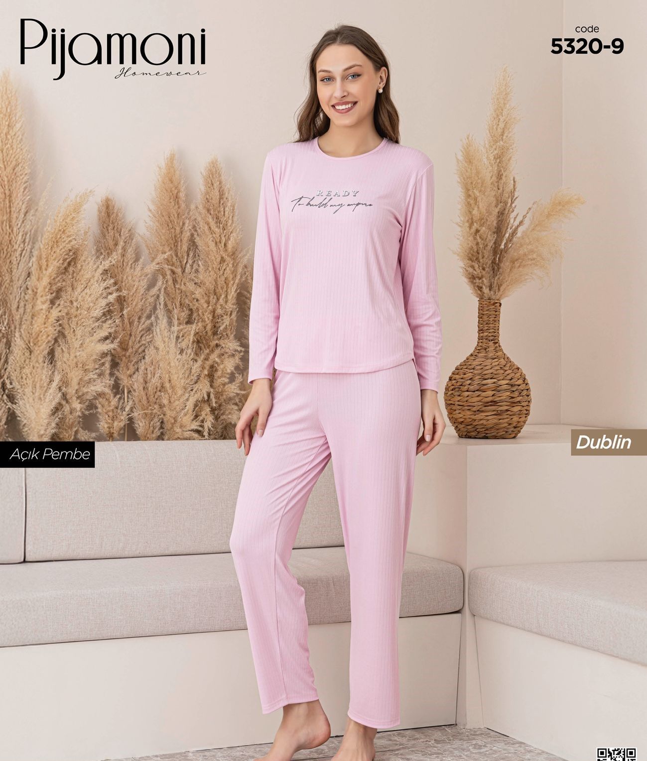 PİJAMONİ 5320-9 BAYAN DUBLİN PİJAMA TAKIM