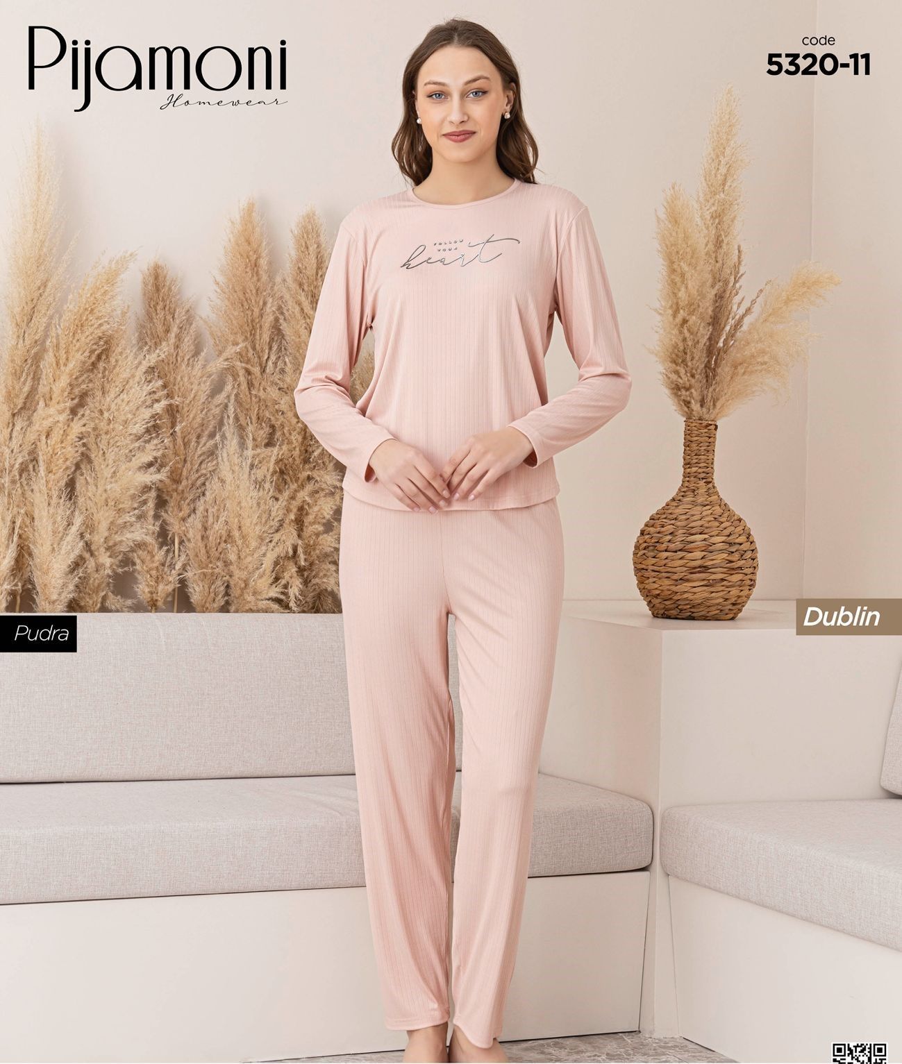 PİJAMONİ 5320-11 BAYAN DUBLİN PİJAMA TAKIM