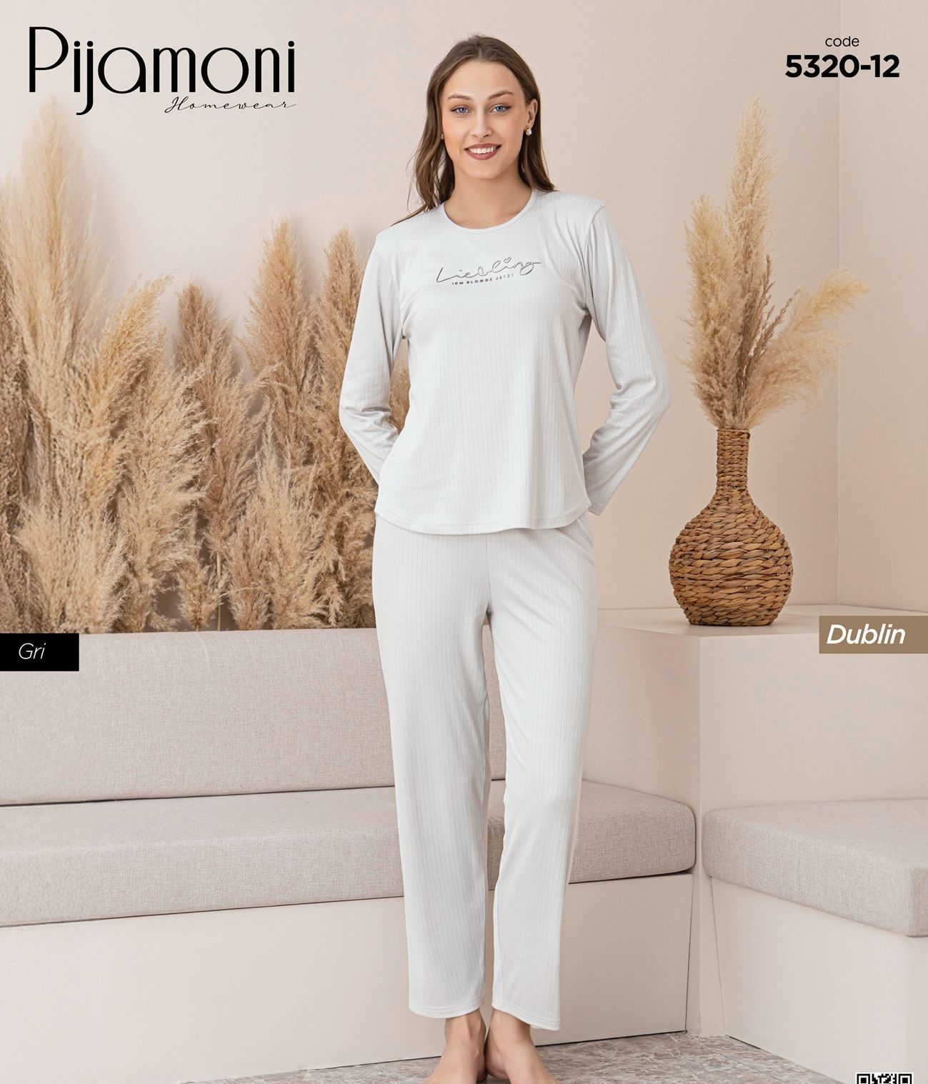PİJAMONİ 5320-12 BAYAN DUBLİN PİJAMA TAKIM
