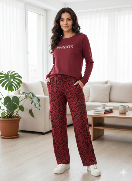 PİJAMONİ 7900-13 BAYAN TERMOSOFT PİJAMA TAKIM