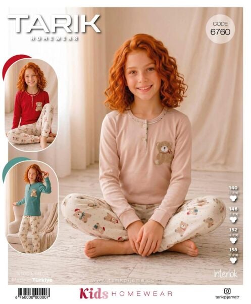 TARIK 6760 KIZ GES İNTERLOK PİJAMA TAKIM