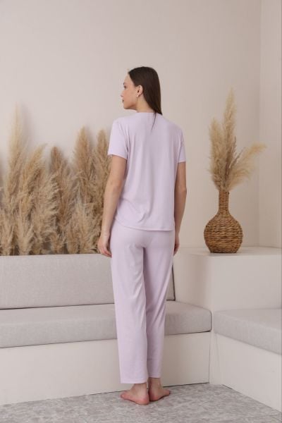 PİJAMONİ 5395-6 BAYAN DUBLİN K.KOL PİJAMA TAKIM