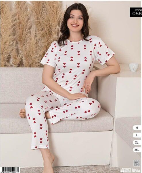 COOLBELLA 0566 BAYAN MİLAN K.KOL PİJAMA TAKIM