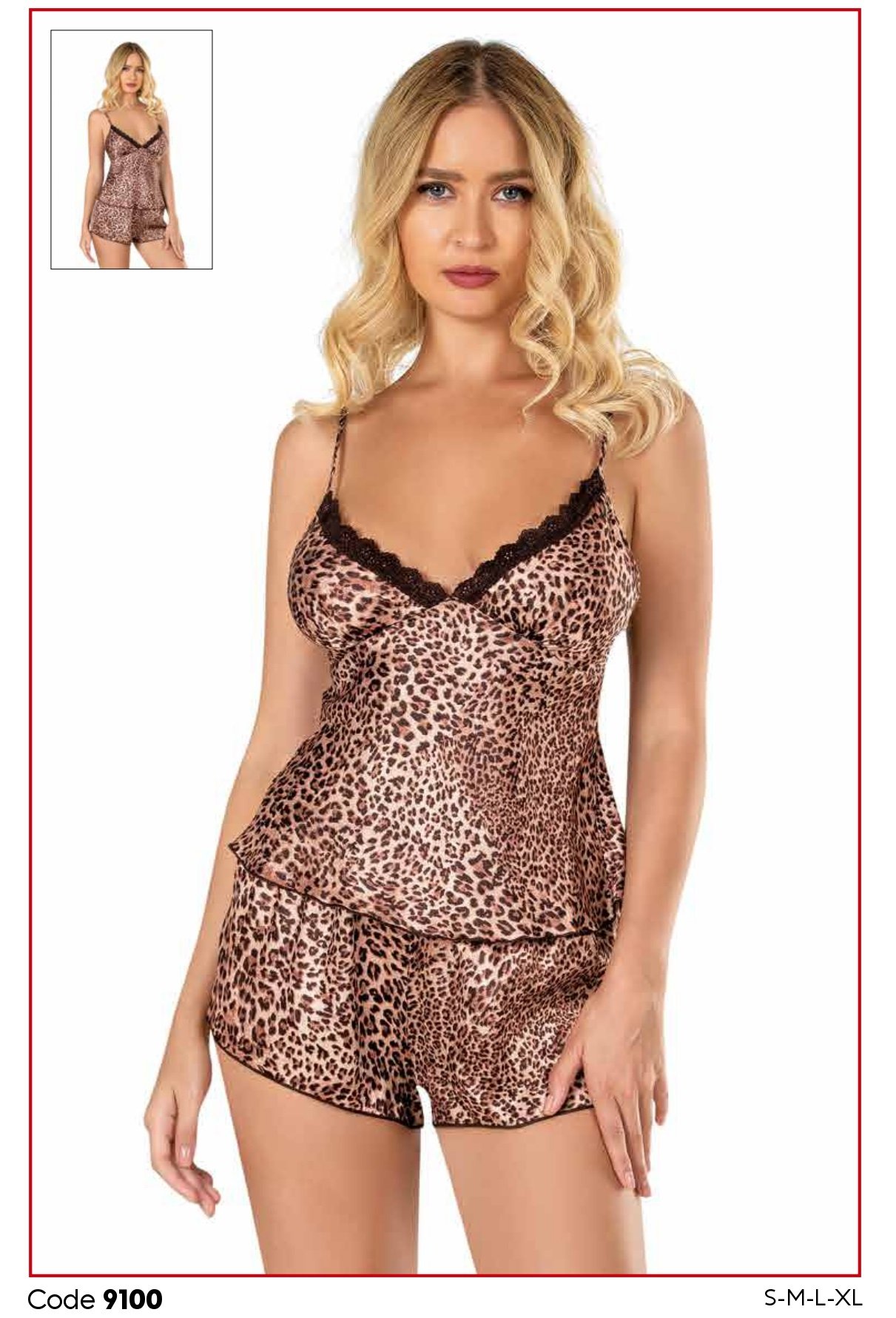 PRİMODA 9100 SATEN BABYDOLL ŞORT TAKIM