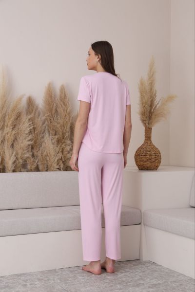 PİJAMONİ 5395-8 BAYAN DUBLİN K.KOL PİJAMA TAKIM