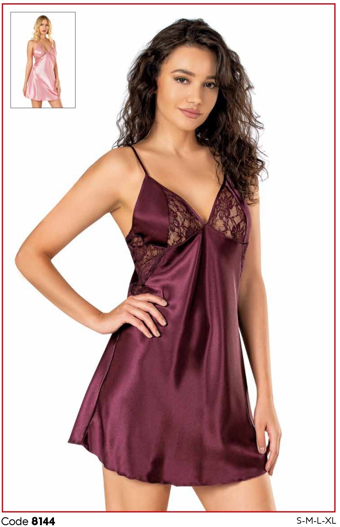 PRİMODA 8144 SATEN KISA GECELİK