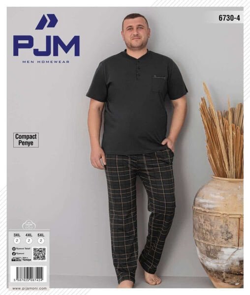 PJM 6730-4 ERKEK PENYE BATTAL KISA KOL PATLI TAKIM