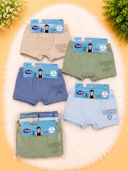 KOTA 3001 ERKEK ÇOCUK LİKRALI PENYE 2Lİ BOXER