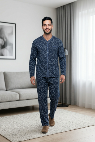 CAN ERKEK BOYDAN DÜĞMELİ PİJAMA TAKIM