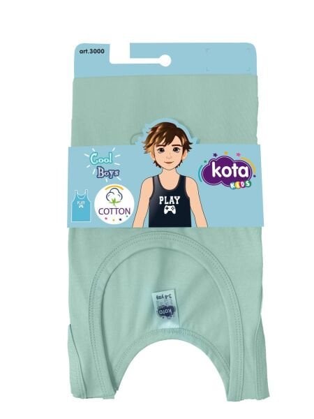 KOTA 3000 ERKEK ÇOCUK BASKILI LİKRALI PENYE ATLET