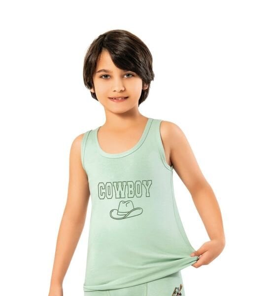 KOTA 3000 ERKEK ÇOCUK BASKILI LİKRALI PENYE ATLET