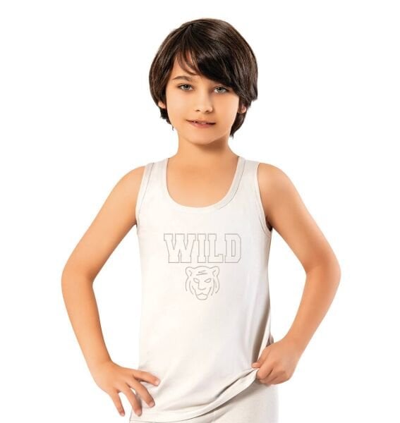 KOTA 3000 ERKEK ÇOCUK BASKILI LİKRALI PENYE ATLET