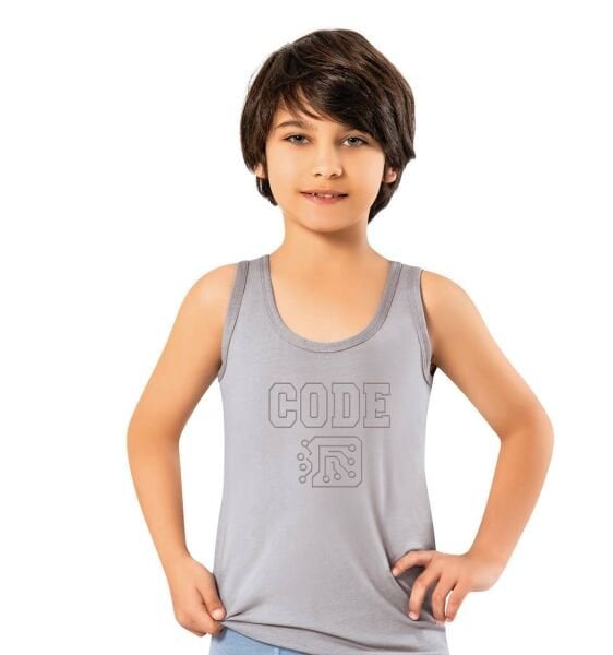 KOTA 3000 ERKEK ÇOCUK BASKILI LİKRALI PENYE ATLET