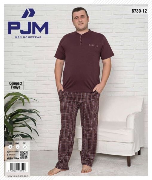 PJM 6730-12 ERKEK PENYE BATTAL KISA KOL PATLI TKM
