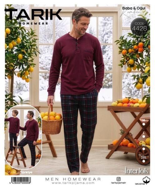 TARIK 4428 ERKEK İNTERLOK PİJAMA TAKIMI