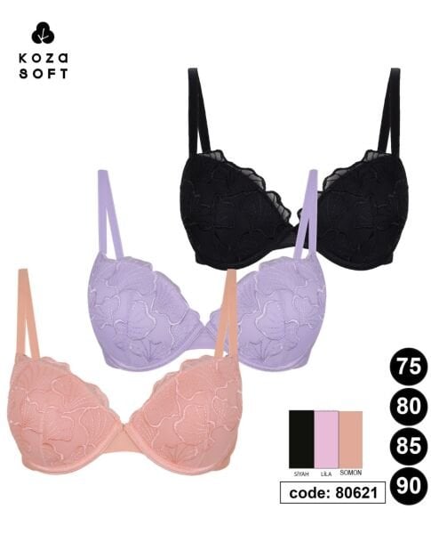 KOZA 80621 DESTEKLİ MİDELİ BRODELİ SÜTYEN