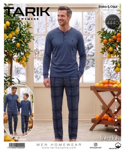 TARIK 4440 ERKEK İNTERLOK PİJAMA TAKIMI