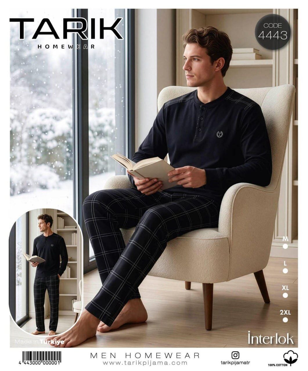 TARIK 4443 ERKEK İNTERLOK PİJAMA TAKIMI