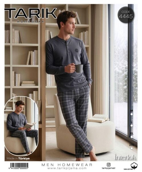 TARIK 4445 ERKEK İNTERLOK PİJAMA TAKIMI