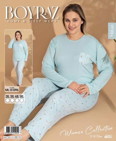 BOYRAZ 01096 MİLAN BATTAL PİJAMA TAKIM