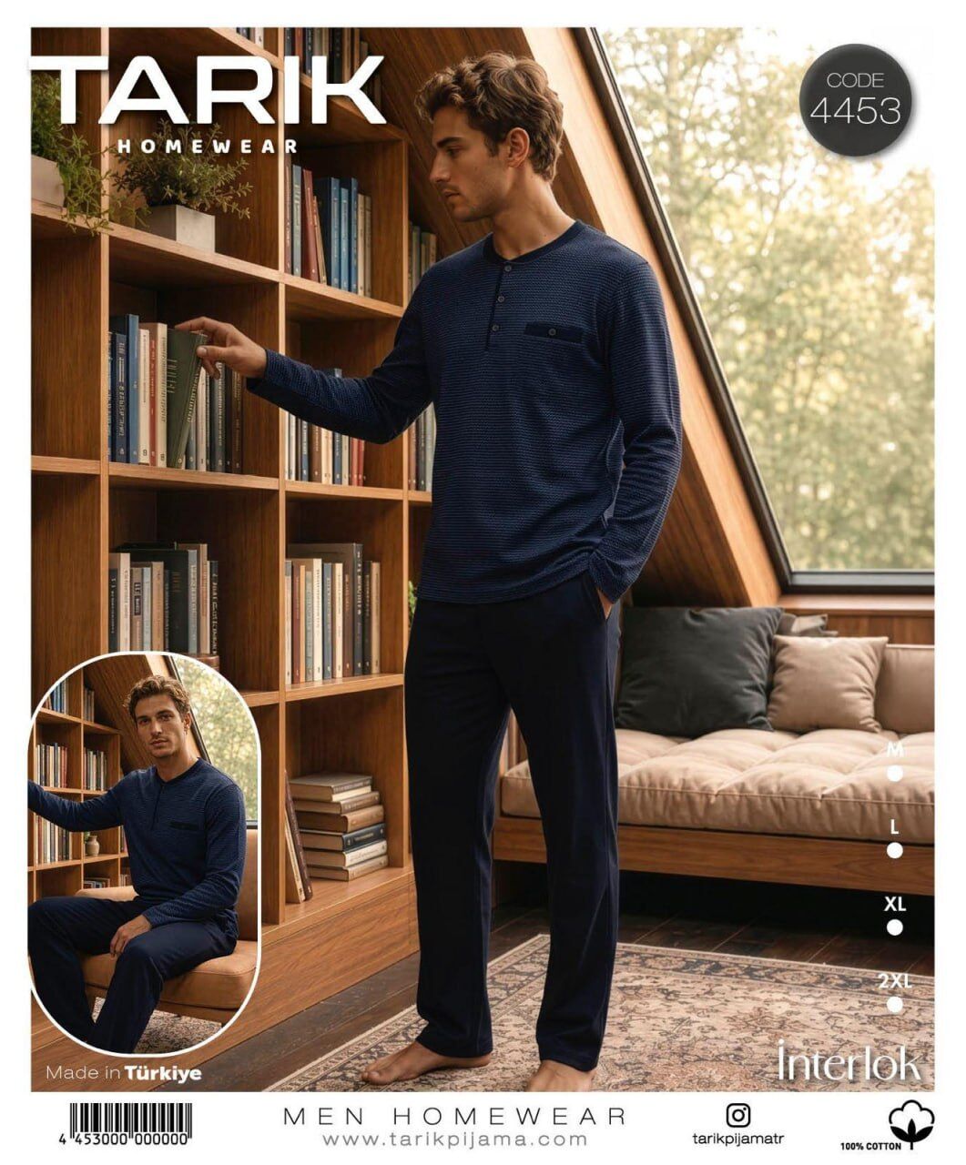 TARIK 4453 ERKEK İNTERLOK PİJAMA TAKIMI