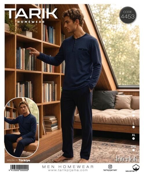 TARIK 4453 ERKEK İNTERLOK PİJAMA TAKIMI