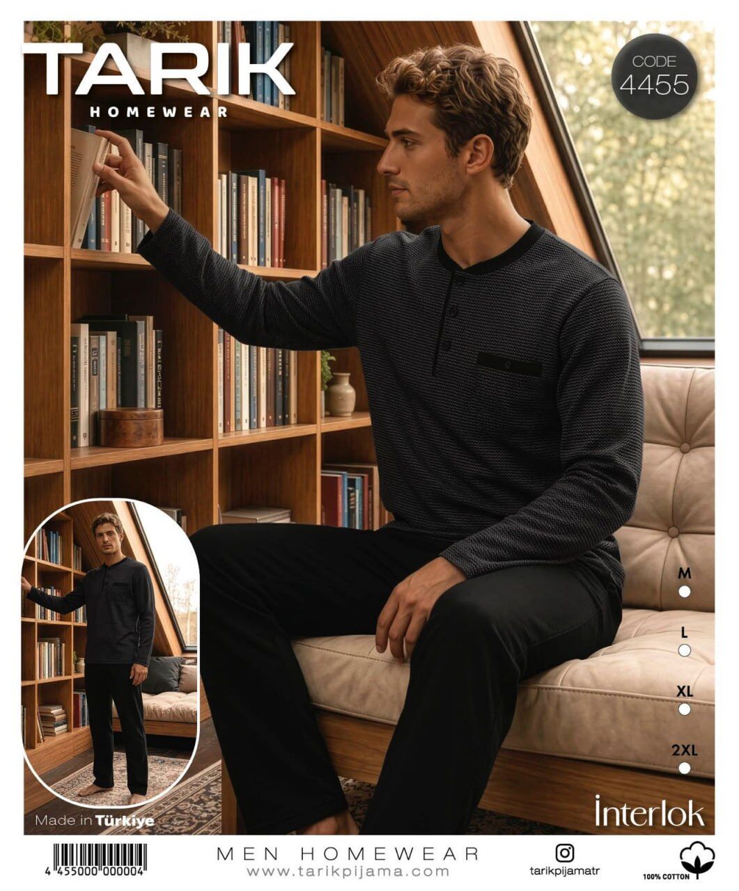 TARIK 4455 ERKEK İNTERLOK PİJAMA TAKIMI