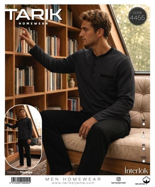 TARIK 4455 ERKEK İNTERLOK PİJAMA TAKIMI