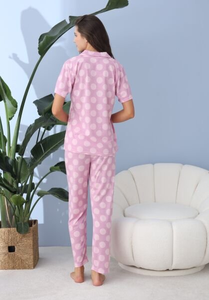 LİNDROS 30259 ROTASYON GÖMLEK K.KOL PİJAMA TAKIM