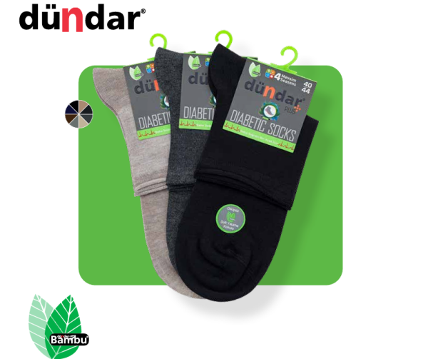 DÜNDAR 5985 ERKEK BAMBU PLUS DİYABETİK KONÇ PATİK