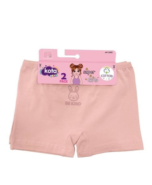 KOTA 3431 KIZ ÇOCUK KABARTMA BASKI 2Lİ PENYE ŞORT