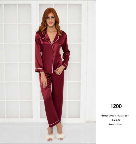 PİERRE CARDİN 1200 SATEN 2 Lİ PİJAMA TAKIM