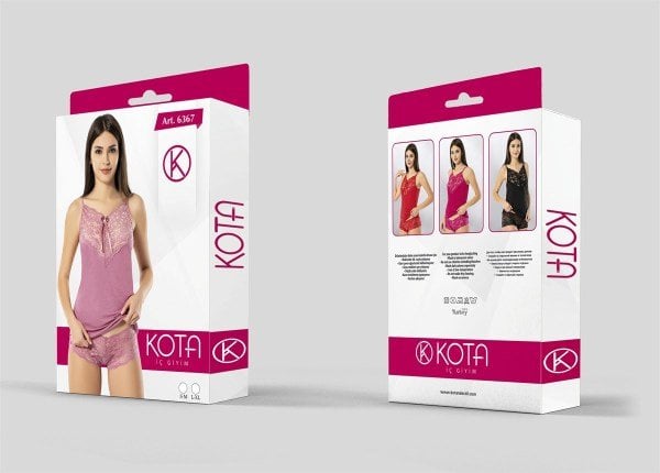 KOTA 6367 DANTELLİ ŞORTLU TAKIM
