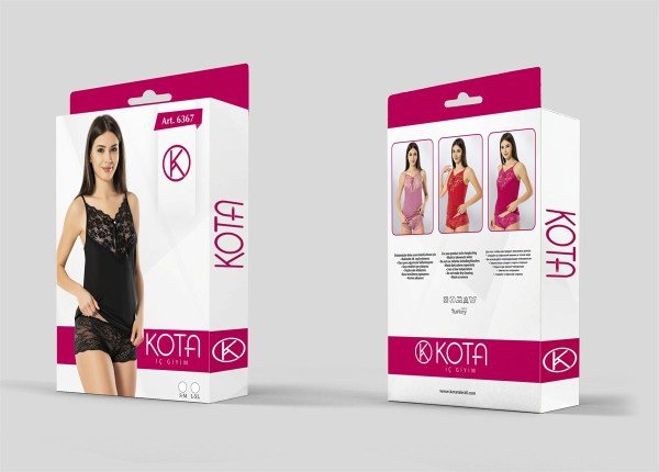KOTA 6367 DANTELLİ ŞORTLU TAKIM