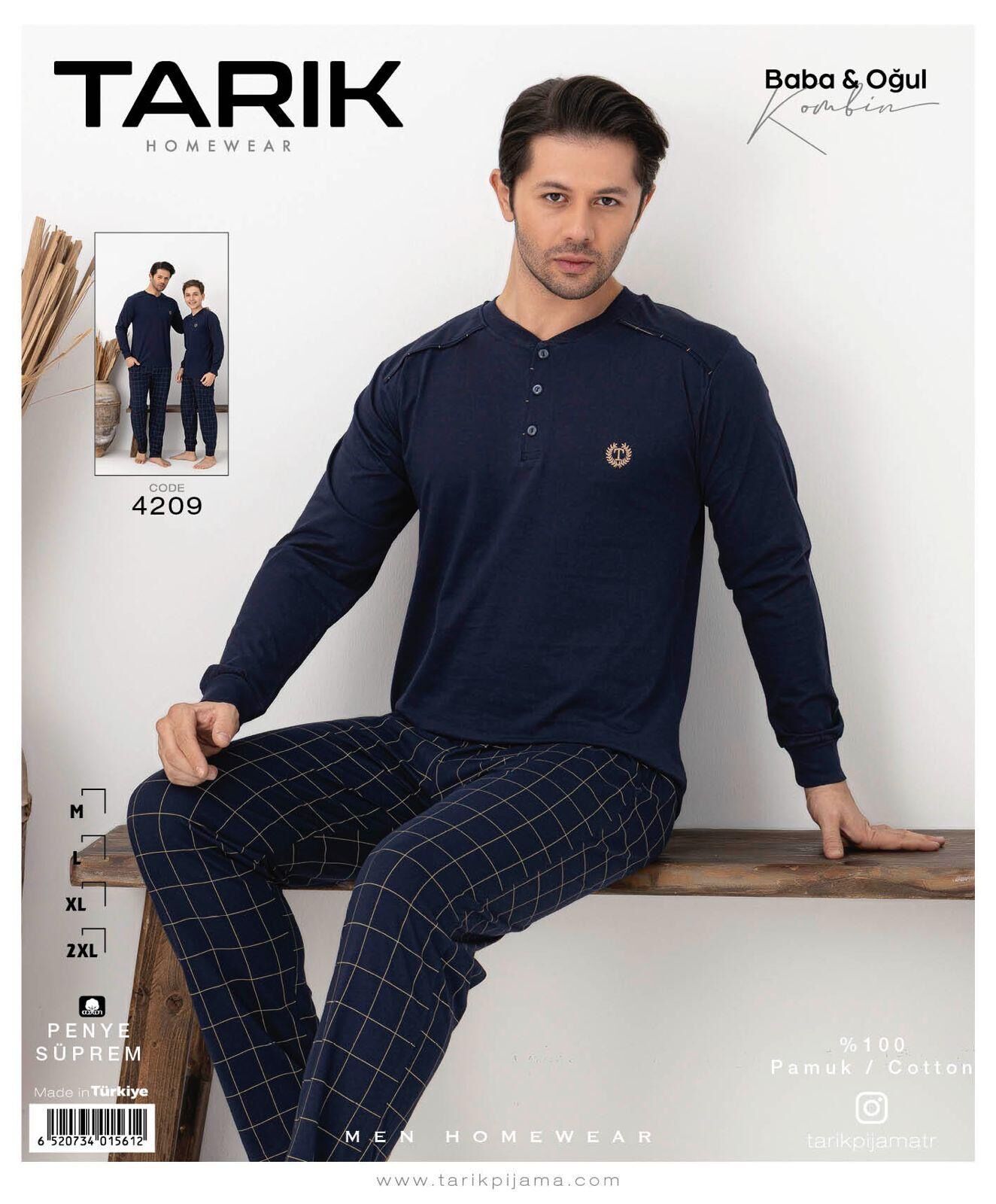 TARIK 4209 ERKEK PENYE PİJAMA TAKIMI