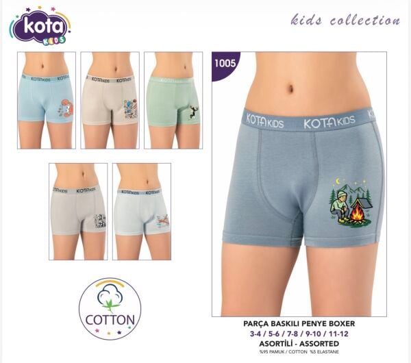 KOTA 1005 ERKEK ÇOCUK BASKILI BOXER